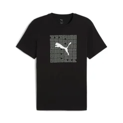 Sale T-shirt nera da Uomo con logo Box Tee Uomo Abbigliamento Puma|T-Shirt Uomo