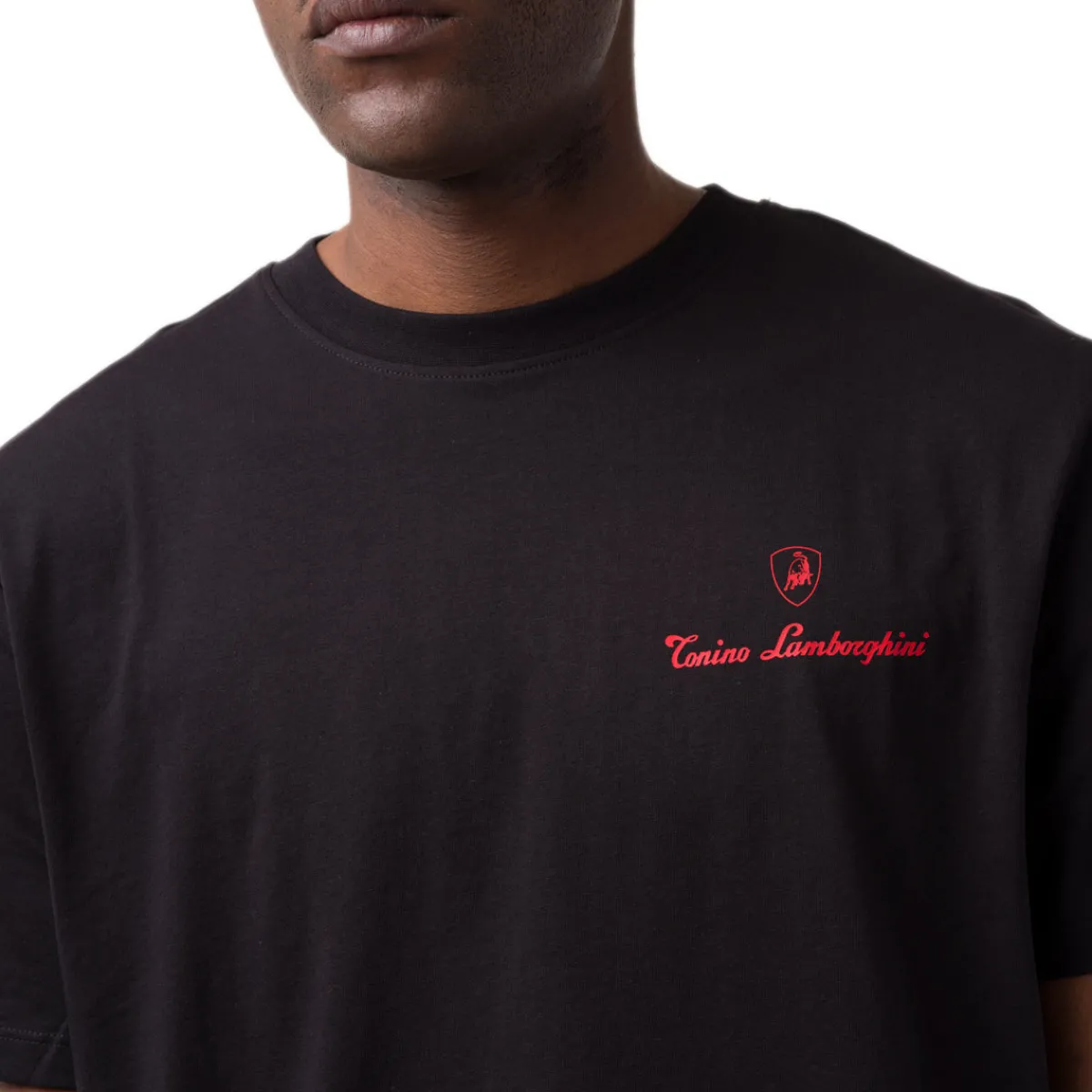 Clearance T-shirt nera da uomo in cotone con stampa toro 3D sul retro Uomo Abbigliamento Sportivo Uomo|T-Shirt Uomo