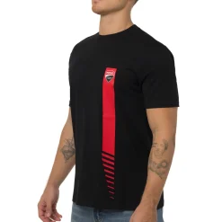 Discount T-shirt nera in cotone da Uomo con stampa Corse Uomo Abbigliamento Ducati|T-Shirt Uomo