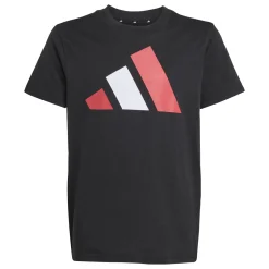 Clearance T-shirt nera in cotone da Bambino e Ragazzo con logo Bambino Abbigliamento Adidas|T-Shirt Bambino