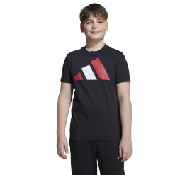Clearance T-shirt nera in cotone da Bambino e Ragazzo con logo Bambino Abbigliamento Adidas|T-Shirt Bambino