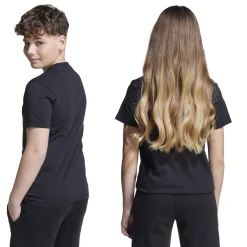 Clearance T-shirt nera in cotone da Bambino e Ragazzo con logo Bambino Abbigliamento Adidas|T-Shirt Bambino