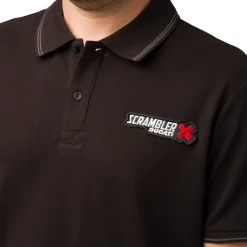 Online T-shirt polo da uomo nera Scrambler Uomo Abbigliamento Ducati|Polo Uomo