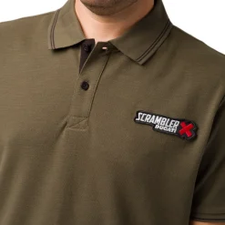 Discount T-shirt polo da uomo verde militare Scrambler Uomo Abbigliamento Ducati|Polo Uomo