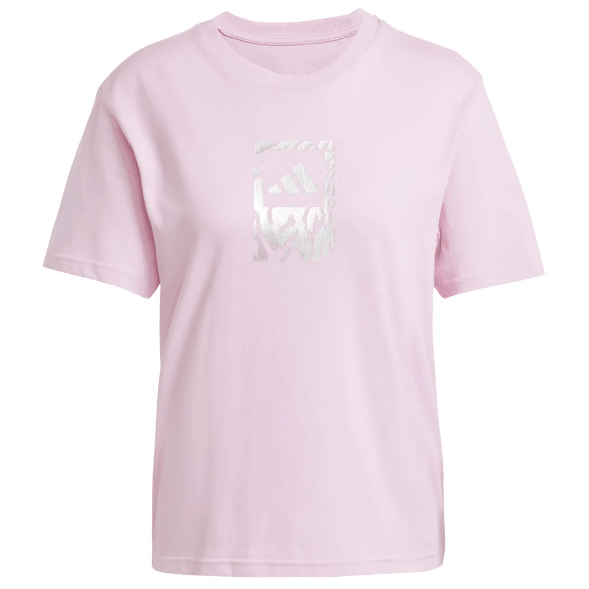 T-shirt rosa da Donna con logo frontale stampato Donna Abbigliamento Adidas|T-Shirt Donna