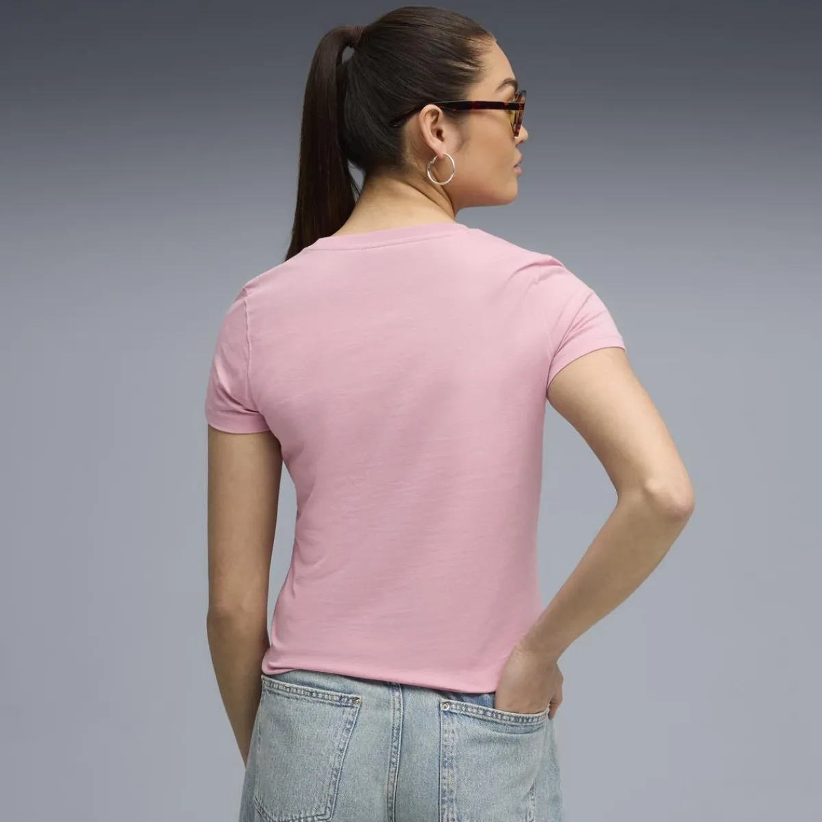 Clearance T-shirt rosa da Donna con logo frontale ESS No. 1 Donna Abbigliamento Puma|T-Shirt Donna