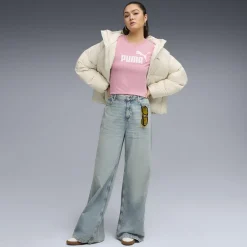 Clearance T-shirt rosa da Donna con logo frontale ESS No. 1 Donna Abbigliamento Puma|T-Shirt Donna