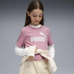 Online T-shirt rosa da Ragazza con logo ESS No. 1 Abbigliamento Puma