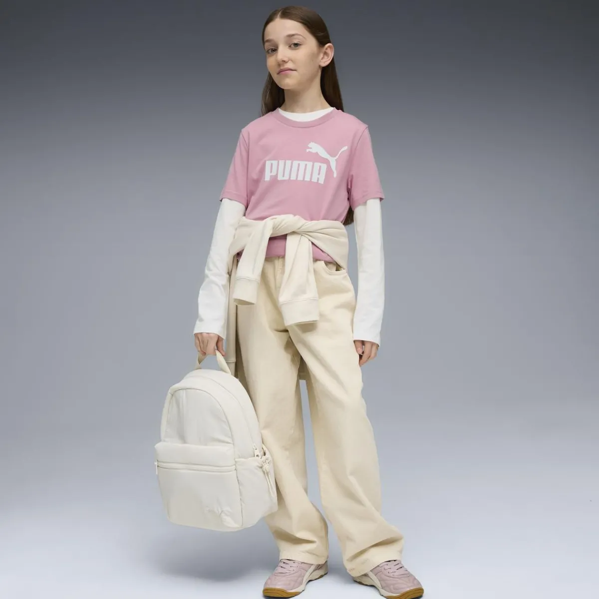 Online T-shirt rosa da Ragazza con logo ESS No. 1 Abbigliamento Puma