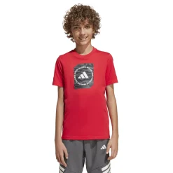 Best T-shirt rossa da Bambino con logo frontale stampato Bambino Abbigliamento Adidas|T-Shirt Bambino