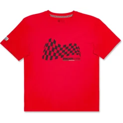 Outlet T-shirt rossa da bambino in cotone con stampa Corse Bambino Abbigliamento Ducati|T-Shirt Bambino