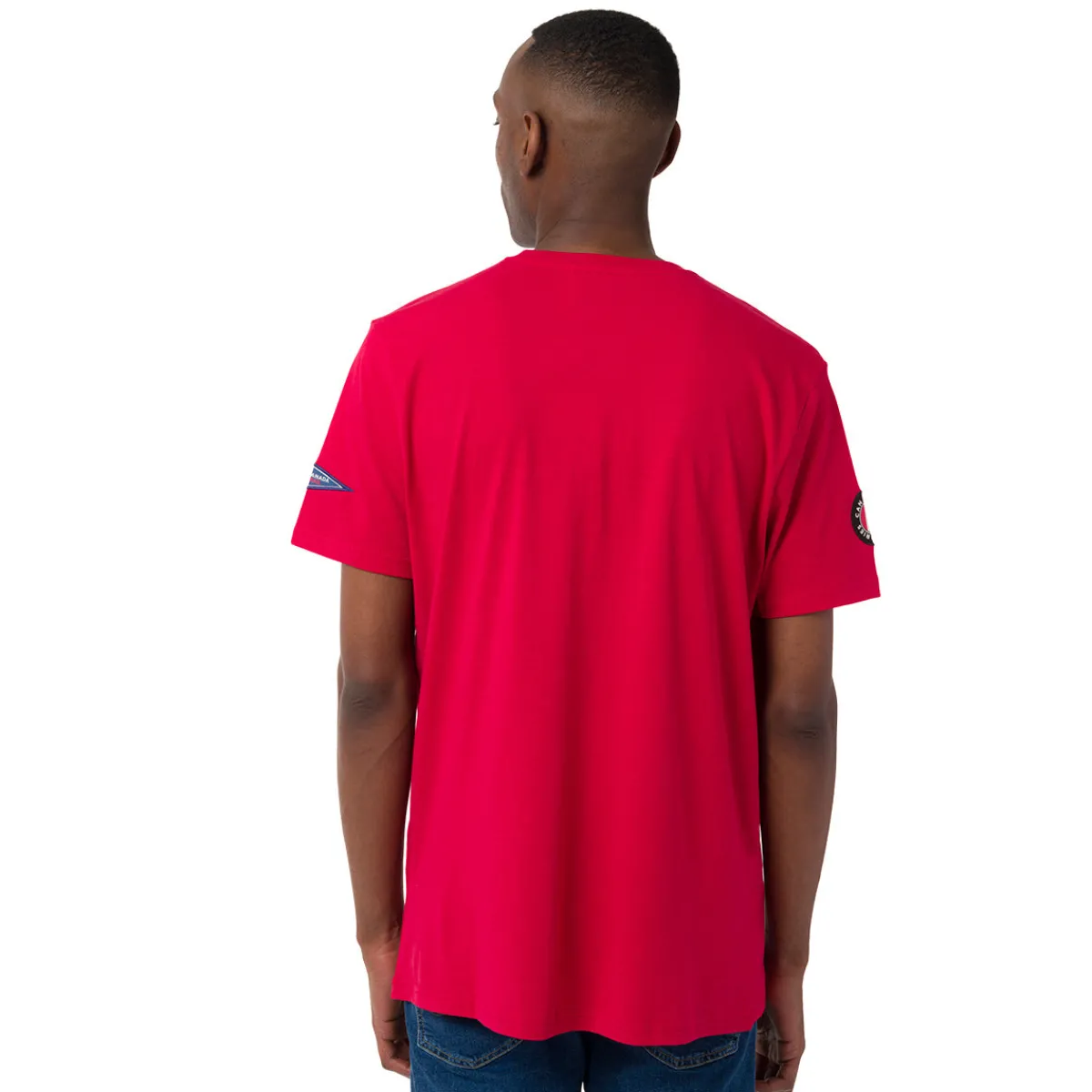 Hot T-Shirt rossa da Uomo con stampa frontale in contrasto Uomo Abbigliamento Canada Trail|T-Shirt Uomo