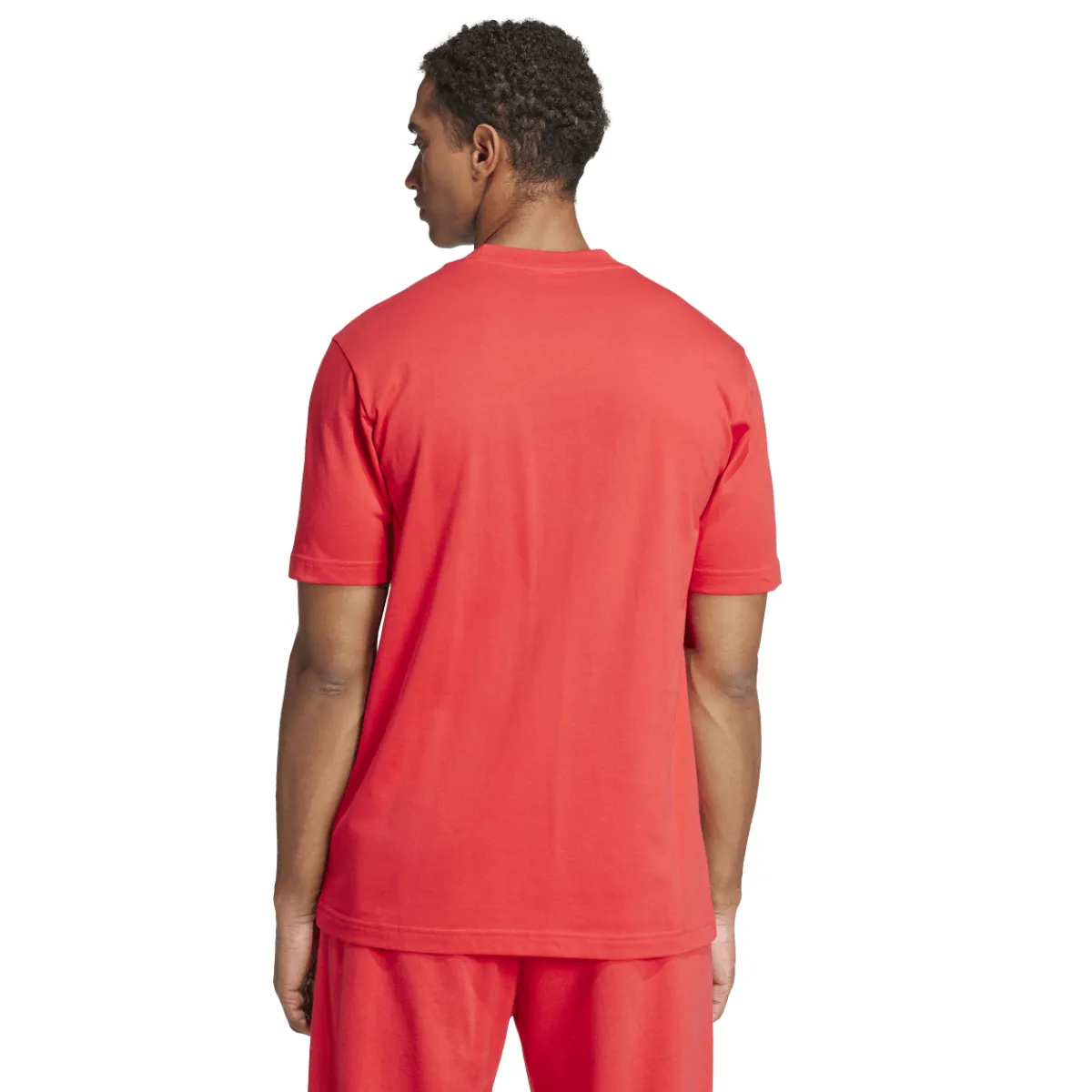 Online T-shirt rossa da Uomo con logo frontale in contrasto Uomo Abbigliamento Adidas|T-Shirt Uomo