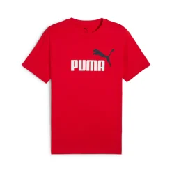 T-shirt rossa da Uomo in cotone con logo frontale in contrasto Uomo Abbigliamento Puma|T-Shirt Uomo