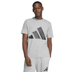 Outlet T-shirt sportiva da uomo grigia con logo nero Uomo Abbigliamento Adidas|T-Shirt Uomo
