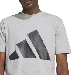 Outlet T-shirt sportiva da uomo grigia con logo nero Uomo Abbigliamento Adidas|T-Shirt Uomo