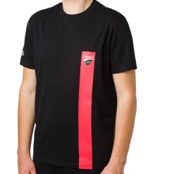 Hot T-shirt uomo nera Corse con logo e striscia rossa Uomo Abbigliamento Ducati|T-Shirt Uomo