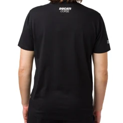 Hot T-shirt uomo nera Corse con logo e striscia rossa Uomo Abbigliamento Ducati|T-Shirt Uomo