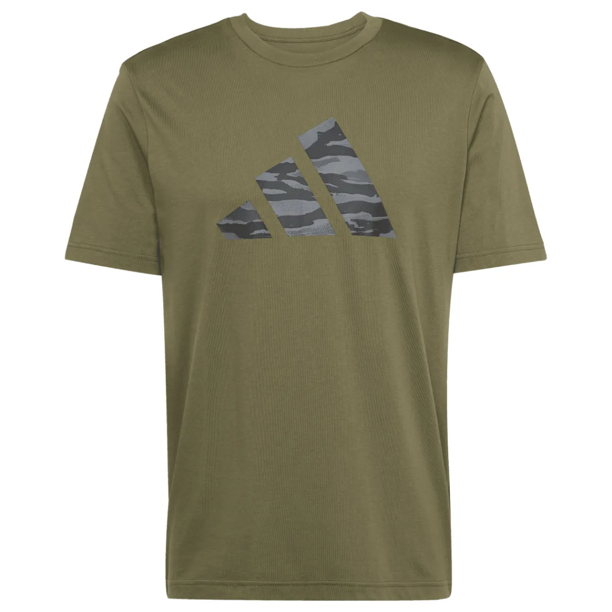 Outlet T-shirt verde da Uomo con logo frontale stampato Uomo Abbigliamento Adidas|T-Shirt Uomo