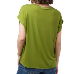 Best T-shirt verde elegante da Donna con dettaglio glitter Donna T-Shirt Donna|Abbigliamento Moda Donna