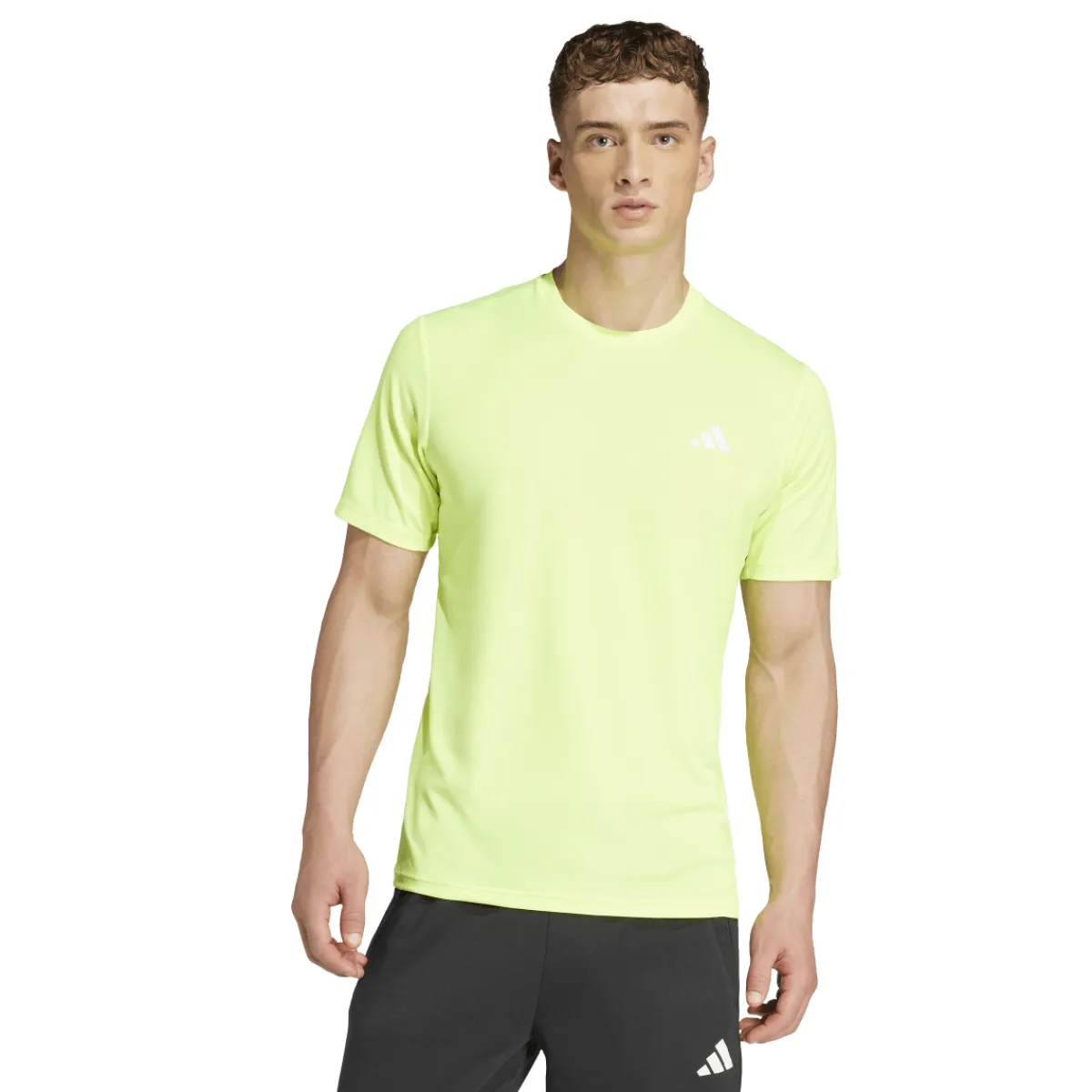 Sale T-shirt verde lime da Uomo con logo frontale Uomo Abbigliamento Adidas|T-Shirt Uomo