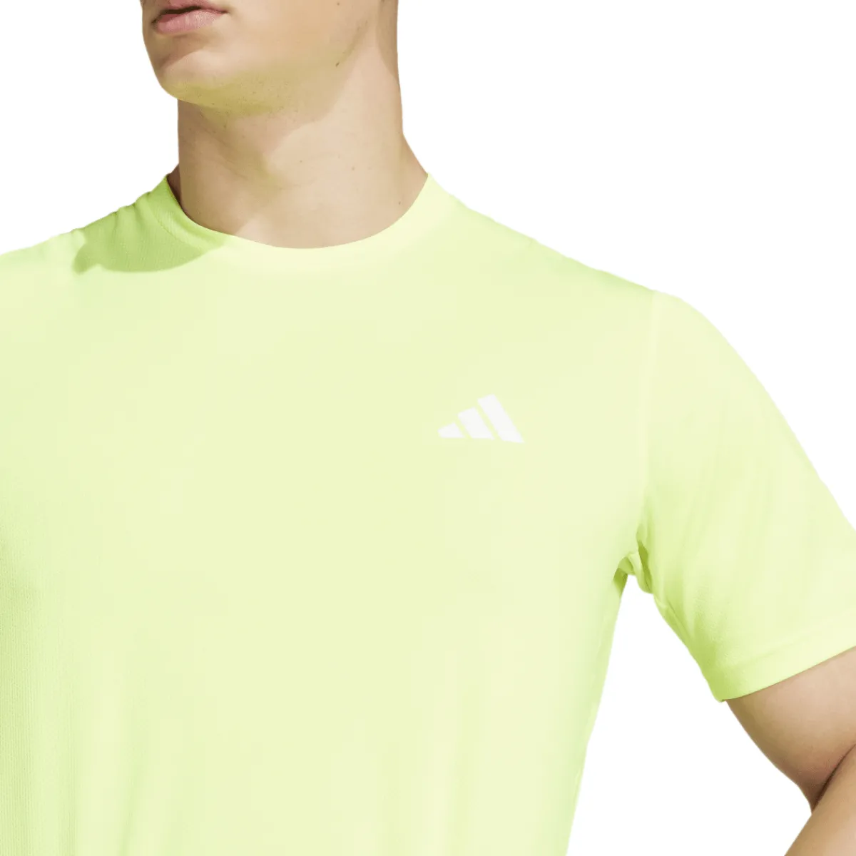 Sale T-shirt verde lime da Uomo con logo frontale Uomo Abbigliamento Adidas|T-Shirt Uomo
