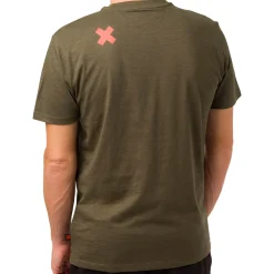 New T-shirt verde militare con logo da uomo Scrambler Uomo Abbigliamento Ducati|T-Shirt Uomo