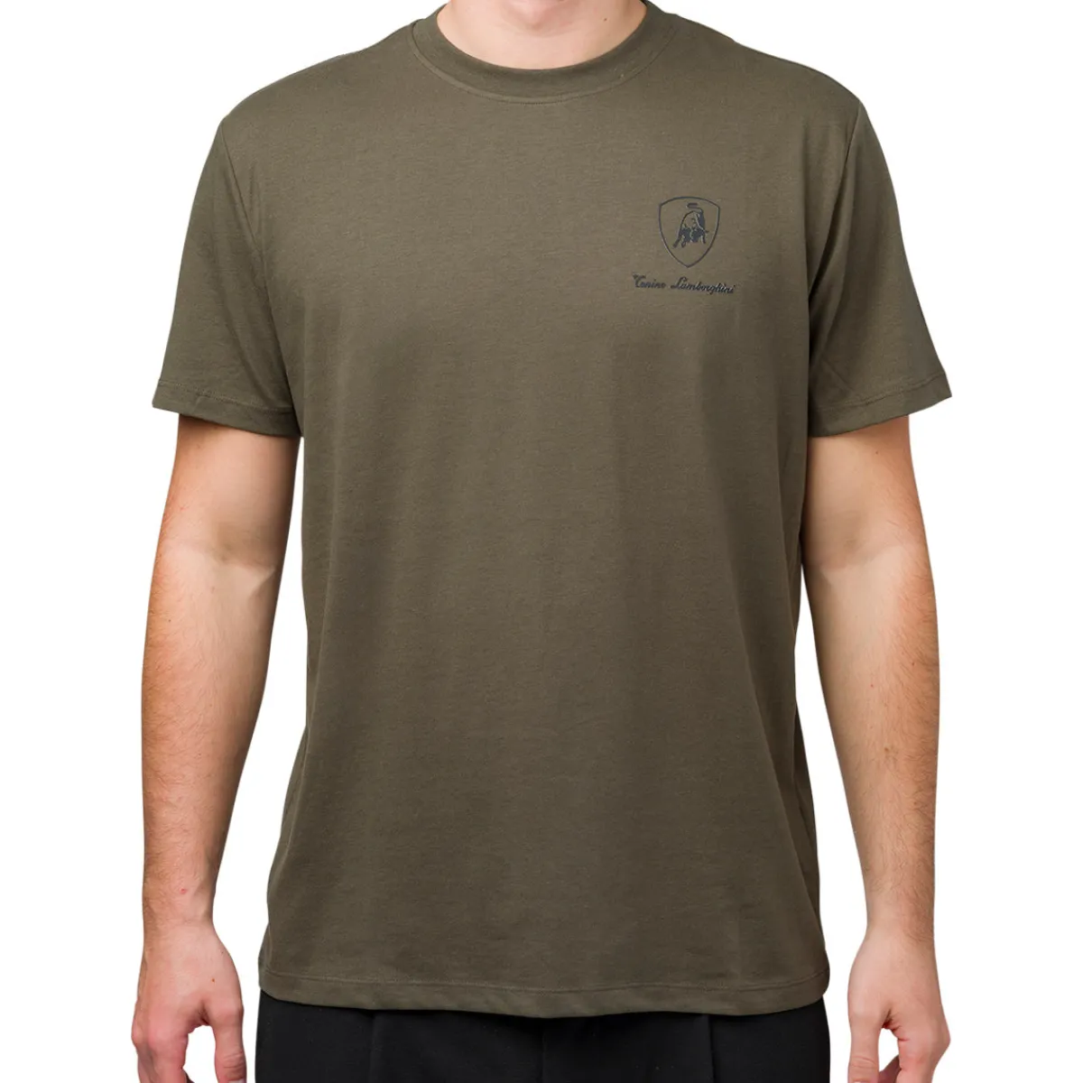 Discount T-shirt verde militare da uomo con logo Uomo T-Shirt Uomo|Abbigliamento Sportivo Uomo