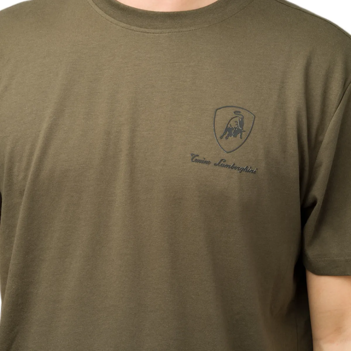 Discount T-shirt verde militare da uomo con logo Uomo T-Shirt Uomo|Abbigliamento Sportivo Uomo
