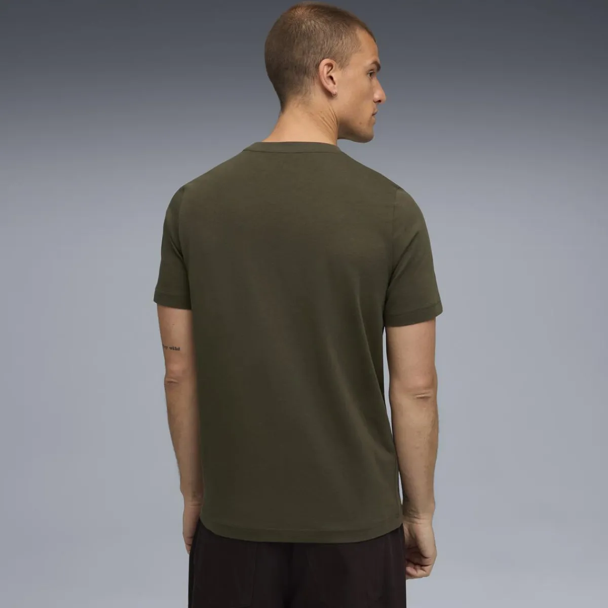 Sale T-shirt verde militare da Uomo con logo Uomo Abbigliamento Puma|T-Shirt Uomo