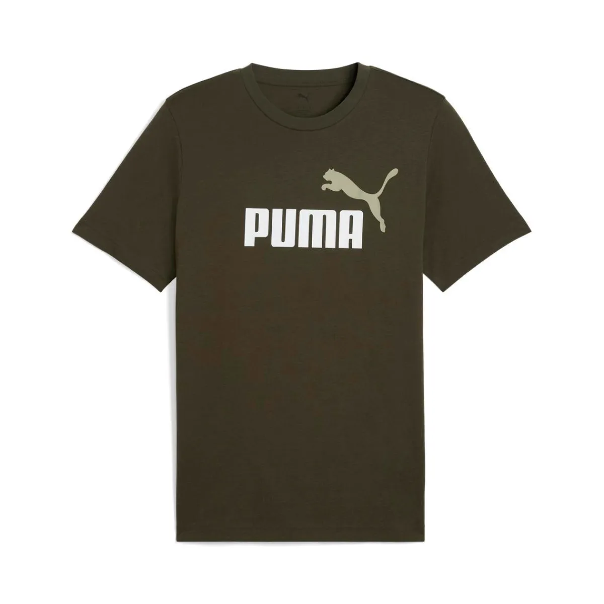 Sale T-shirt verde militare da Uomo con logo Uomo Abbigliamento Puma|T-Shirt Uomo