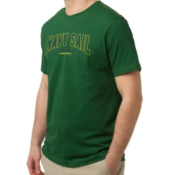 Sale T-shirt Verde scuro da Uomo in cotone con logo Uomo Abbigliamento Navy Sail|T-Shirt Uomo