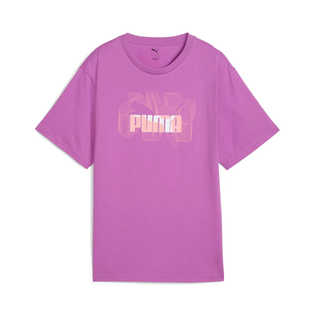 Discount T-shirt viola da Donna con logo GRAPHICS Stacked Donna Abbigliamento Puma|T-Shirt Donna