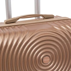 Outlet Valigia grande color champagne con ruote multidirezionali Valigie Grandi