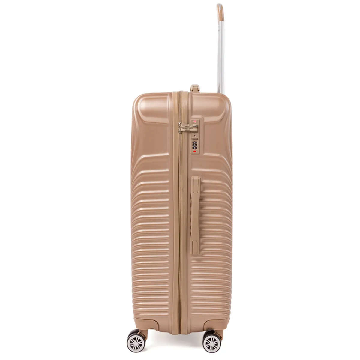 Outlet Valigia grande color champagne con ruote multidirezionali Valigie Grandi