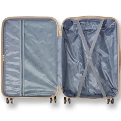 Outlet Valigia grande color champagne con ruote multidirezionali Valigie Grandi