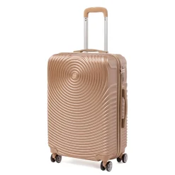 Hot Valigia media color champagne con ruote multidirezionali Valigie Medie