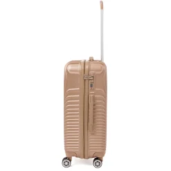 Hot Valigia media color champagne con ruote multidirezionali Valigie Medie