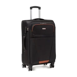 Outlet Valigia media nera da viaggio in tessuto Valigie Medie