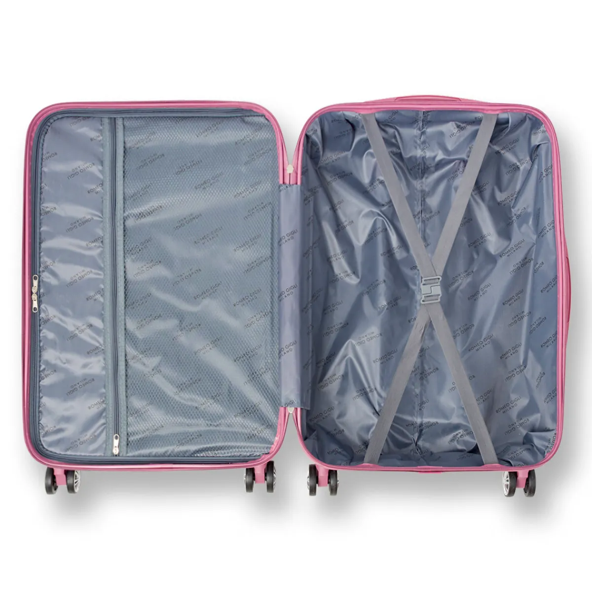 Valigia media rosa antico con ruote multidirezionali Valigie Medie