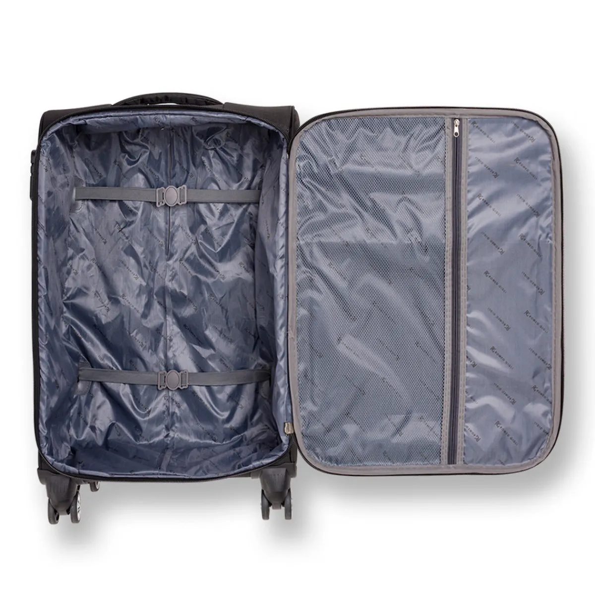 New Valigia Trolley medio Nero in tessuto Valigie Medie