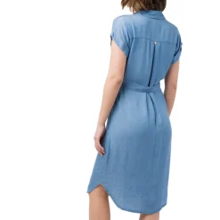 Best Vestito da Donna in Jeans con bottoni e cinturino Donna Abbigliamento Moda Donna