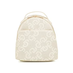 Discount Zaino Bianco da Donna con motivo logo traforato all over Donna Zaini Donna