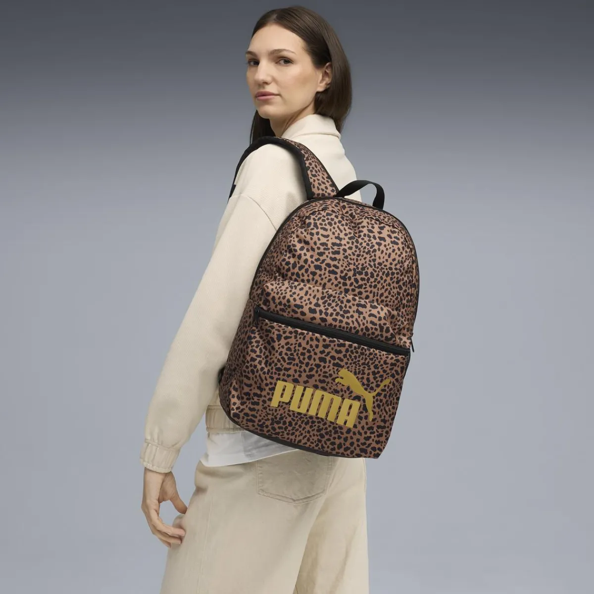 Outlet Zaino con fantasia animalier leopardata da Donna Borse E Zaini Da Viaggio|Zaini Sportivi