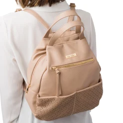 Sale Zaino da donna beige con dettagli traforati Donna Zaini Donna