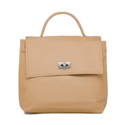 Clearance Zaino da donna beige con dettaglio cuciture a vista e logo Donna Zaini Donna