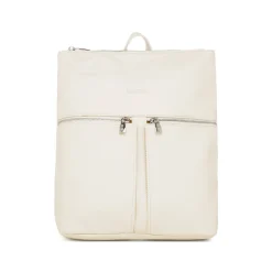 Sale Zaino da donna bianco con tasche esterne e logo Donna Zaini Donna