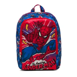 Clearance Zaino da scuola medio rosso e blu con stampa Bambino Zaini E Astucci