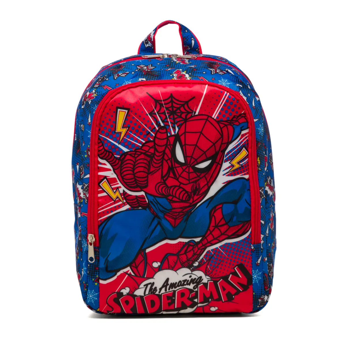 Clearance Zaino da scuola medio rosso e blu con stampa Bambino Zaini E Astucci