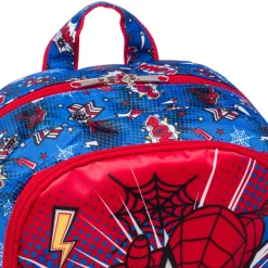 Clearance Zaino da scuola medio rosso e blu con stampa Bambino Zaini E Astucci